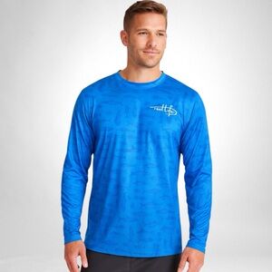 Reel Life Fishing T Shirt Long Sleeves Stretchy UV Performance Men’s Size Medium